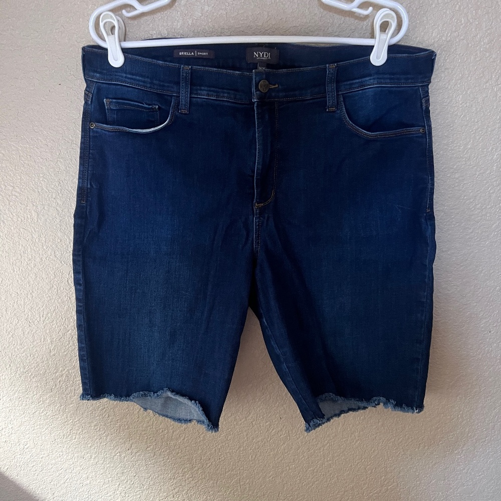 NYDJ Bermuda Jean Dark Wash "Briella" Bermuda Shorts